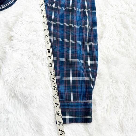 Chaps Men’s Easy Care Navy Blue Plaid Button Down Shirts Lot 3 Sz L - Picture 8 of 10